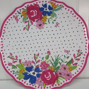 Pioneer Woman Cherry Blossoms Platter Scalloped Edge BPA Free Round Melamine 14"